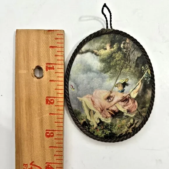 Vintage Silk Christmas Ornament West German Holiday Vintage Shabby Decor - Picture 5 of 5